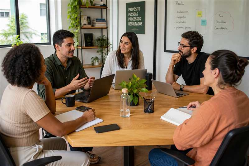 Equipe empresarial